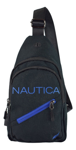 Riñonera Nautica Unisex Con Puerto Usb Secciones Para Gadget Color Negro