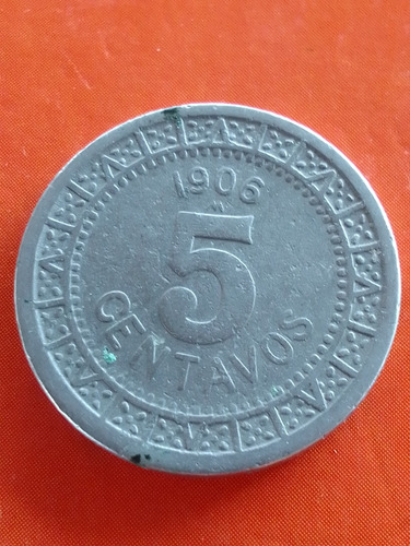 Moneda De Cinco Centavos,año 1906