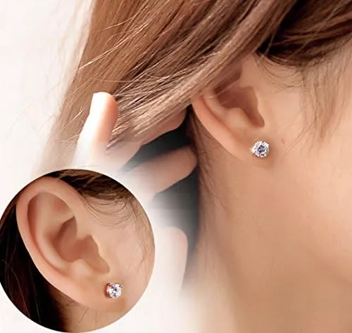 Pendientes De Diamantes Hombres Mujeres Pendientes De Tuerca