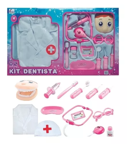 Kit Dentista Completo Meninas Infantil de 13 Peças - Shop Macrozao