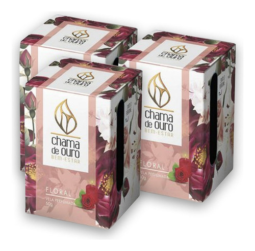 Kit 3 Velas Floral Aromáticas Perfumada Vela Decorativa 60g