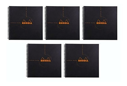 Cuadernos - Rhodia Wirebound Reverse Black Notebooks Graph -