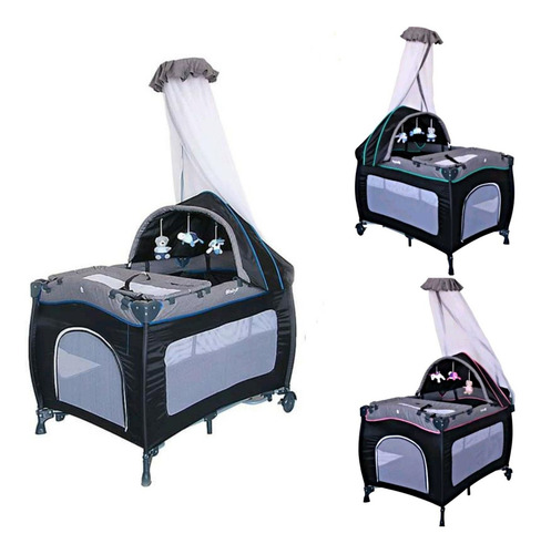 Cuna Corral Mecedora Para Bebe + Colchon