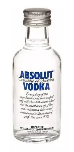 Imagem 1 de 1 de Vodka Absolut Natural 50ml