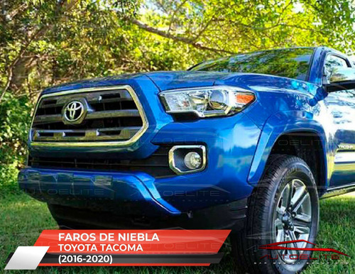 Imagen 8 de 10 de Kit Faros Niebla Toyota Tacoma 2016 2017 2018 Bisel Cromado