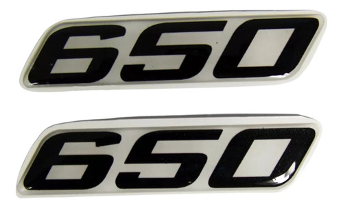 Emblema Adesivo Resinado Kawasaki 650 9x02 Cms Re52 Fk Cor Preto