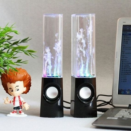 Parlante Bluetooth Stereo Con Luces Led Rgb Y Agua Ritmica 