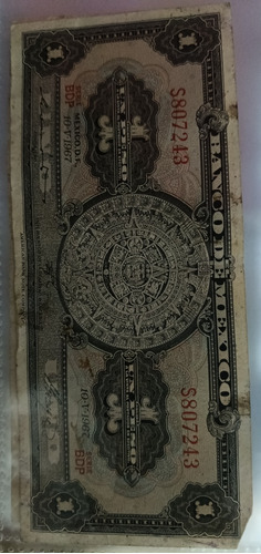 Billete De 1 Un Peso De 1967