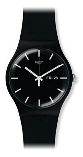 Reloj Casualde Cuarzo Plástico Y Silicona Color: Negro