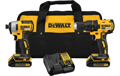 Kit Taladro Dewalt Rotatorio Pro Impacto 20v Max 2 Baterías