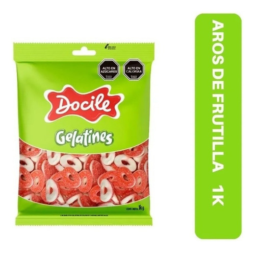 Gomitas Aros Acidos De Frutilla Docile 1 Kilo
