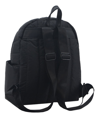 Mochila Nylon Matelasse Amayra Urbana Ofer! Color Negro Diseño De La Tela Liso