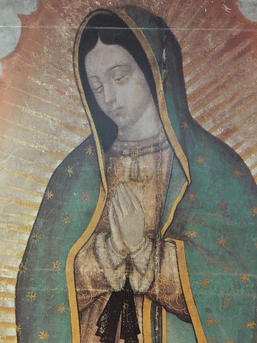 Imagen 2 de 6 de Cuadro De La Virgen De Guadalupe Hoja De Oro Y Plata 1mt