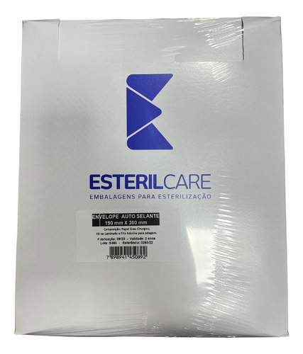 Envelopes Auto Selante 190mm X 300mm C/200 - Esterilcare