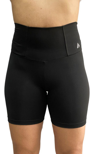 Calza Biker Corta Negra Lycra Premium Triunfo Sport