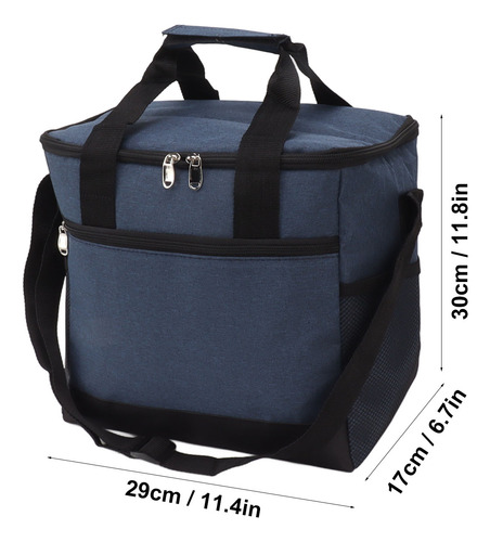 Bolsa Frigorífica Plegable Color Cian, 15 L, Con Aislamiento