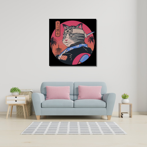 Cuadro Gatos Japoneses 40x40 Cm - Nelestore