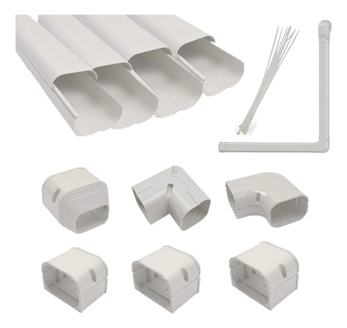 7.5'l Ac Line Set Cover Kit 3 W Tubería Mini Split...
