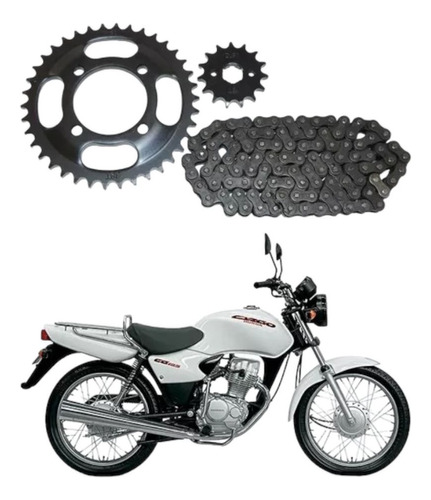 Kit De Arrastre Cadena Reforzada Honda Cargo Cg 125