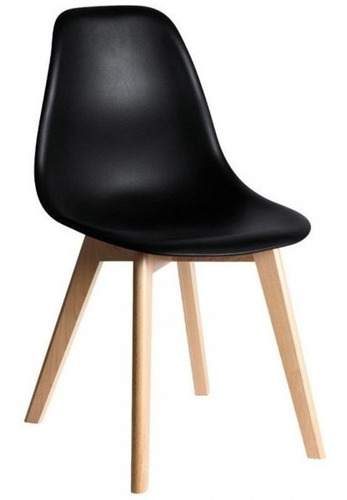 Silla Eames Acolchonada Negra Armada De Excelente Calidad