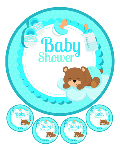 Transfer Baby Shower 3 Gelatina Tinta Comestible Gelapaletas