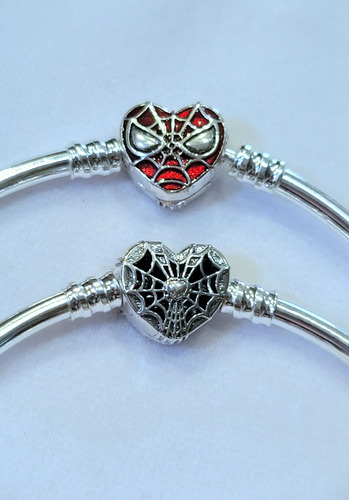 Pulsera Dupe Para Charms Bañado En Plata S925 Tipo Pandora Spider 18 Cm