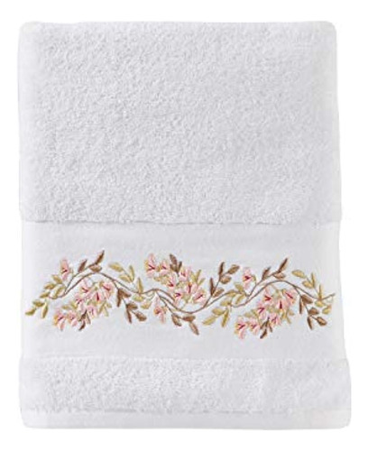 Toalla De Baño Skl Home Saturday Knight Misty Floral, Blanca