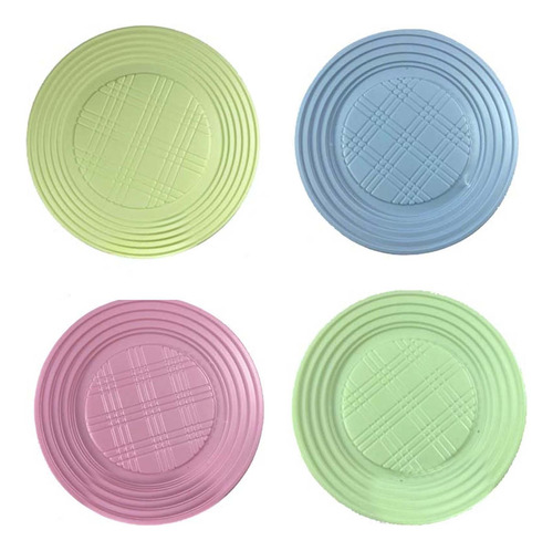 Plato Color Pastel Descartable Postre X48u Cotillon Sergio 