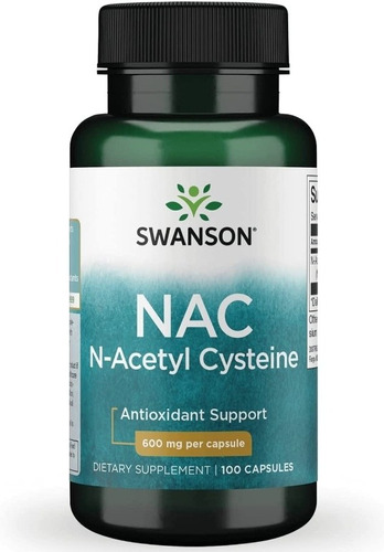 N-acetylcisteina Nac Swanson 600mg 100 Cápsulas 