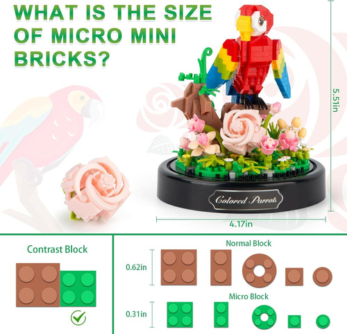 Bloques De Flores Artificiales Para Armarcompatible 551 Pcs