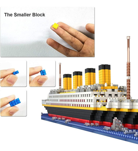 New Puzzle 3d Juguetes Bloques Titanic Maquetas Barco Regalo