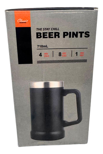 Jarra Vaso Fernet Cerveza Termica Chop Negra Negro