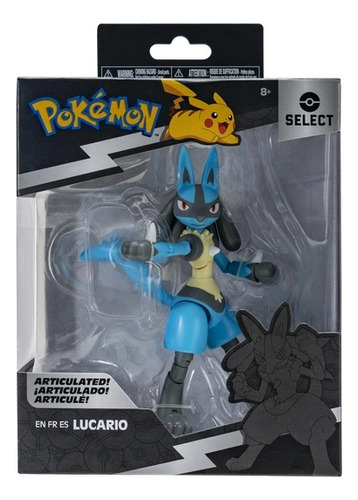 Figura Pokemon Lucario Articulada Collector 15cm Original