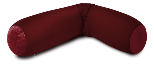 Almohada Corporal De Microperlas Granate 119 X 18 Cm