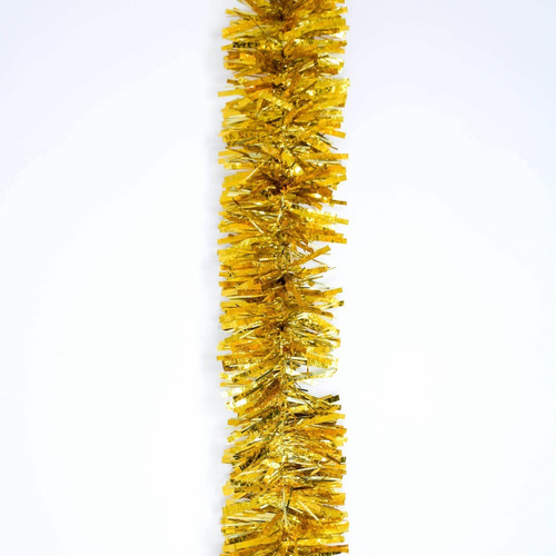 Guirnalda Navidad Gofrada Oro Metalizado 8 Cm X 2 M #172