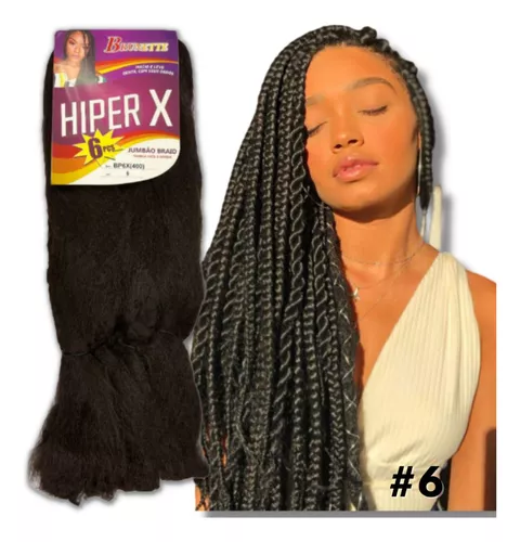 Jumbão Cabelo Jumbo Hiperx 400 Gramas Box Braids Trança