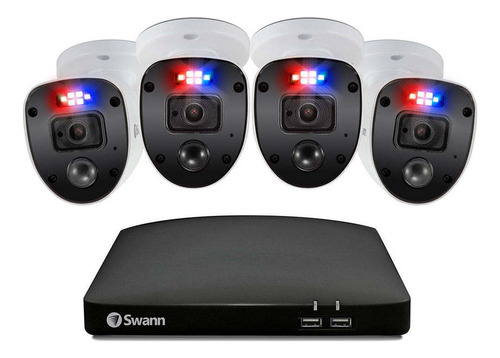 Sistema De Seguridad 4 Cámaras Swann Dvr 8 Canales 1080