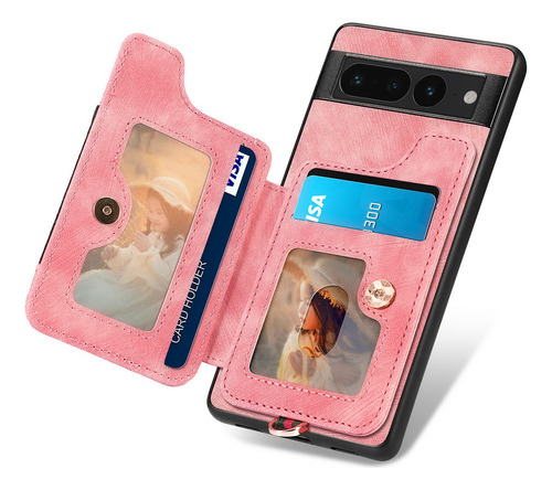 Funda De Piel Tipo Cartera Con Ranuras Para Tarjetas Rfid Pa