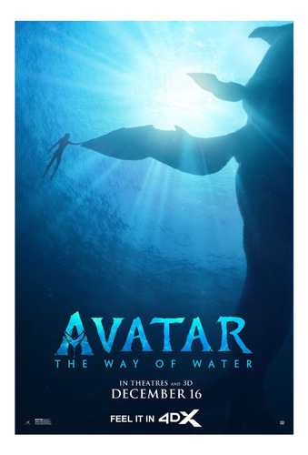 Póster Avatar El Camino Del Agua Clásico James Cameron Mar