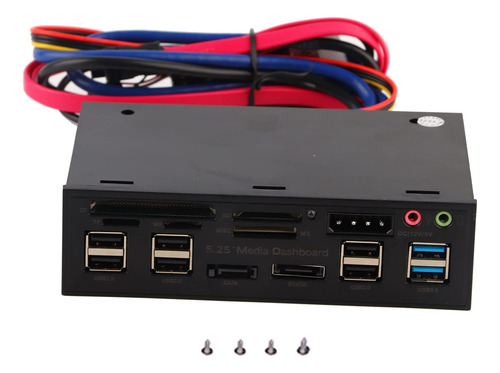 Kuuleyn Tablero Medio Panel Frontal Pc Usb Hub Esata Lector