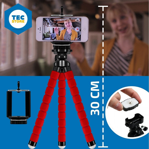 Imagem 7 de 7 de Tripe Para Celular Suporte Mesa Flexivel Camera Pedestal 360