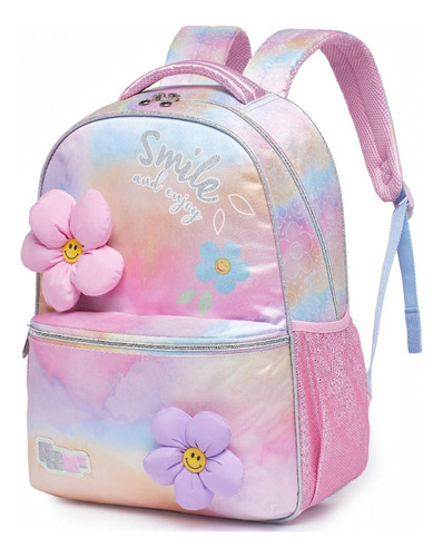 Mochila Escolar Pack Me Daisy Flor 3d - Pacific Cor Colorido Desenho do tecido Flores