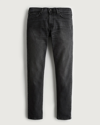 Jeans Hollister Skinny Epic Flex Negro Semidecolorado 29x 30