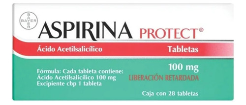 Aspirina Protect 100 Mg Liberación Retardada Con 28 Tabletas