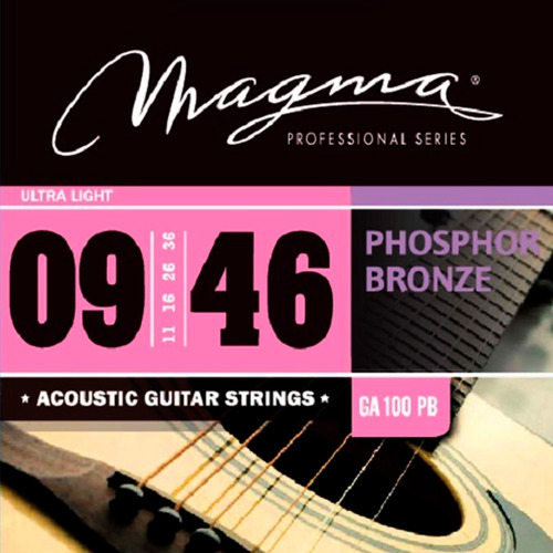 Encordado Guitarra Acustica Cuerdas 09-46 Magma Ga100pb