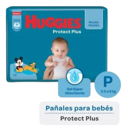 Pañales Huggies Protect Plus Mega (p) X 30 Un (7400)