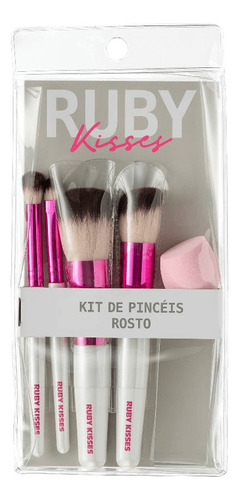 Kit 4 Pincéis Rosto E Esponja - Ruby Kisses