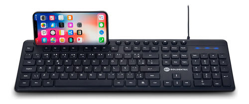 Teclado com Fio Goldentec GT Business ABNT2 107 Teclas Cor Preto Português Brasil