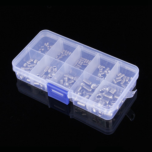 Una Caja De Tornillos M3 Con Cabeza Hexagonal De Varios Tama