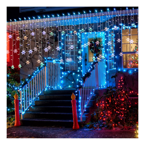Luces De Carámbrago De Copos De Nieve De Navidad - Led De 40